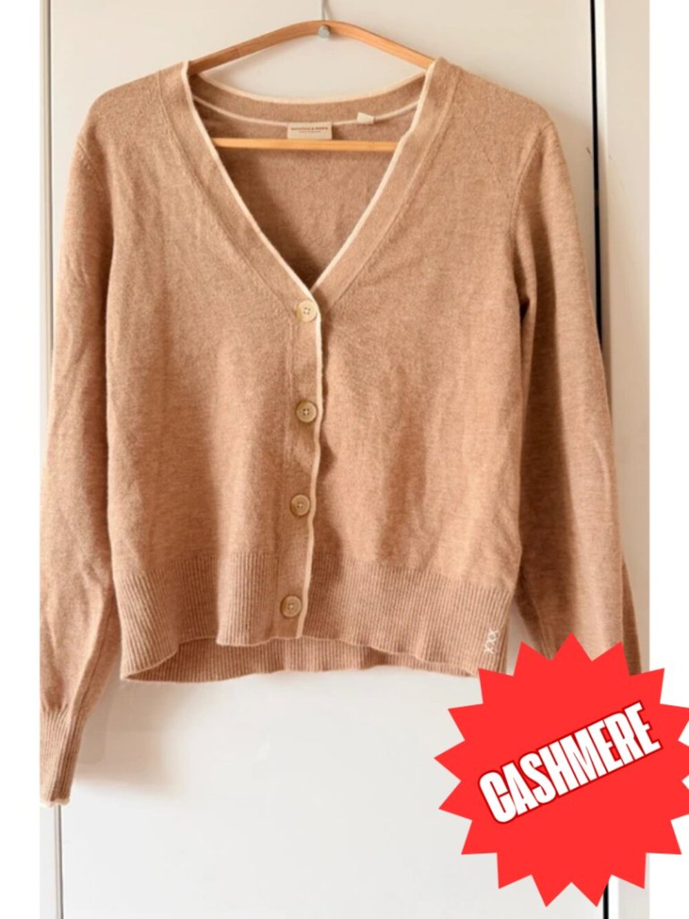 🍁Fall Sale! Scotch & Soda Camel Tan V-Neck Cardigan  XXX Sweater XS